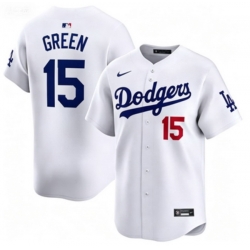Men Los Angeles Dodgers Shaun Green #15 White Flex Base Stitched Jersey