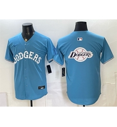 Men Los Angeles Dodgers Team Big Logo Blue Vapor Limited Stitched Baseball Jerseys