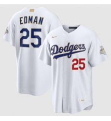 Men Los Angeles Dodgers Tommy Edman Nike White 2026 Gold Collection Stadium Jersey Men Los Angeles Dodgers Tommy Edman Nike White 2026 Gold Collection Stadium Jersey