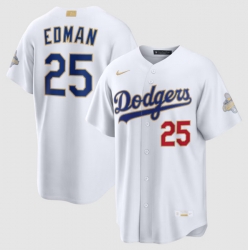 Men Los Angeles Dodgers Tommy Edman Nike White 2026 Gold Collection Stadium Jersey