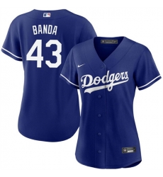 Women Los Angeles Dodgers 43 Anthony Banda Royal 2025 Cool Base Stitched Baseball Jersey