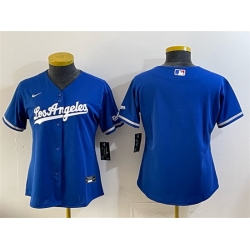 Women Los Angeles Dodgers Blank Royal Alternate Stadium Stitched Baseball Jersey  