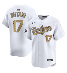 Youth Los Angeles Dodgers 17 Shohei Ohtani White 2025 Gold Collection Limited Stitched Baseball Jersey Youth Los Angeles Dodgers 17 Shohei Ohtani White 2025 Gold Collection Limited Stitched Baseball Jersey