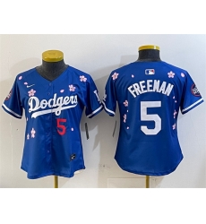 Youth Los Angeles Dodgers 5 Freddie Freeman Royal 2025 Tokyo Series Limited Stitched Baseball Jersey