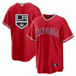 Men Los Angeles Angels  26 Kings Red Cool Base Stitched Jersey