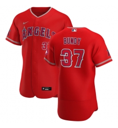 Men Los Angeles Angels 37 Dylan Bundy Men Nike Red Alternate 2020 Flex Base Player MLB Jersey