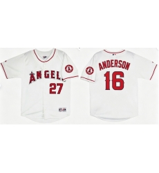 Men Los Angeles Angels Garret Anderson #16 White Majestick Baseball Jersey Men Los Angeles Angels Garret Anderson #16 White Majestick Baseball Jersey