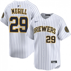 Men Milwaukee Brewers 29 Trevor Megill White Alternate Limited Stitched Baseball Jersey