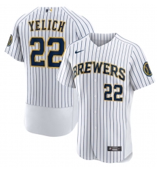 Men's Nike Christian Yelich White Milwaukee Brewers Team Alternate Authentic Player Jersey