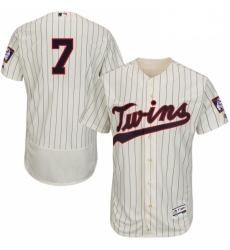 Mens Majestic Minnesota Twins 7 Joe Mauer Authentic Cream Alternate Flex Base Authentic Collection MLB Jersey