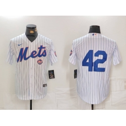 Men New York Mets 42 Jackie Robinson White Cool Base Stitched Baseball Jersey 1