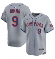 Men New York Mets 9 Brandon Nimmo Gray Flex Base Stitched Baseball Jersey Men New York Mets 9 Brandon Nimmo Gray Flex Base Stitched Baseball Jersey