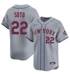 Men New York Mets Juan Soto 22 Gray Flex Base Stitched Jersey Men New York Mets Juan Soto 22 Gray Flex Base Stitched Jersey