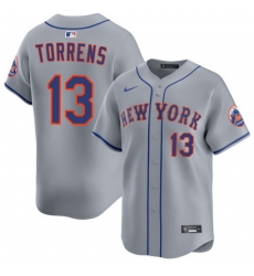 Men New York Mets Luis Torrens 13 Gray Flex Base Stitched Jersey Men New York Mets Luis Torrens 13 Gray Flex Base Stitched Jersey