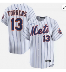 Men New York Mets Luis Torrens 13 White Flex Base Stitched Jersey Men New York Mets Luis Torrens 13 White Flex Base Stitched Jersey