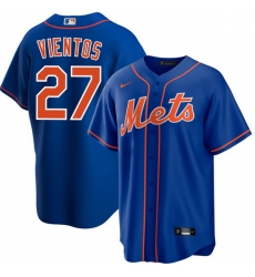 Men New York Mets Mark Vientos 27 Blue Cool Base Stitched Jersey Men New York Mets Mark Vientos 27 Blue Cool Base Stitched Jersey