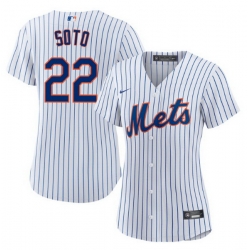 Women New York Mets Juan Soto #22 White Cool Base Stitched MLB Jersey