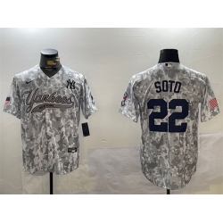 Men New York Yankees 22 Juan Soto 2024 Arctic Camo Stitched Baseball Jersey