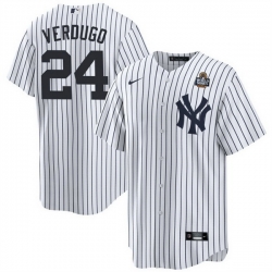 Men New York Yankees 24 Alex Verdugo White 2024 World Series Cool Base Stitched Baseball Jersey