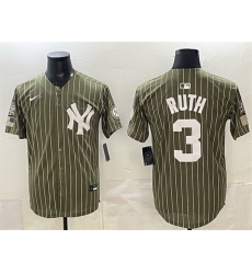 Men New York Yankees 3 Babe Ruth Olive 2026 Armed Forces Day Salute To Service Stitched Baseball Jersey Men New York Yankees 3 Babe Ruth Olive 2026 Armed Forces Day Salute To Service Stitched Baseball Jersey