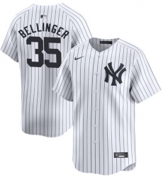 Men New York Yankees 35 Cody Bellinger White 2024 Home Limited With Name Stitched Baseball Jersey