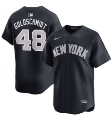 Men New York Yankees 48 Paul Goldschmidt Navy 2024 Alternate Limited Stitched Baseball Jersey