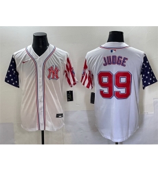 Men New York Yankees 99 Aaron Judge White 2025 Independence Day Vapor Premier Limited Stitched Baseball Jersey Men New York Yankees 99 Aaron Judge White 2025 Independence Day Vapor Premier Limited Stitched Baseball Jersey