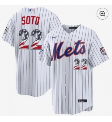 Men's New York Yankees #22 Ben Rice White 2026 USA 250 Fourth of July Home Stadium Stitched Baseball Jersey