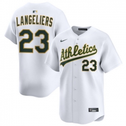 Men Athletics Nike Home Limited Custom Jersey White Langeliers Shea 23