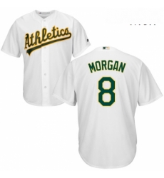 Mens Majestic Oakland Athletics 8 Joe Morgan Replica White Home Cool Base MLB Jersey