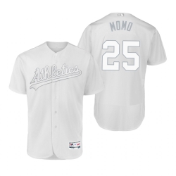 Oakland Athletics Stephen Piscotty Momo White 2019 Players Weekend MLB Jersey