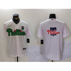 Men Philadelphia Phillies Big Logo White Stitched Jersey 3