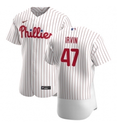 Philadelphia Phillies 47 Cole Irvin Men Nike White Home 2020 Authentic Player MLB Jersey