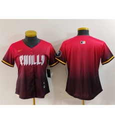 Women Philadelphia Phillies Blank Red 2024 City Connect Limited Stitched Baseball Jersey