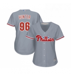 Womens Philadelphia Phillies 96 Tommy Hunter Replica Grey Road Cool Base Baseball Jersey 