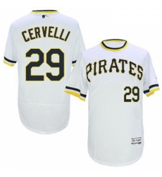 Mens Majestic Pittsburgh Pirates 29 Francisco Cervelli White FlexBase Authentic Collection MLB Jersey