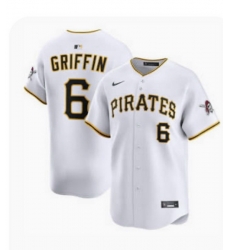 Nike Men's Pittsburgh Pirates White Konnor Griffin #6 Stitched Cool Base Stitched Jersey Nike Men's Pittsburgh Pirates White Konnor Griffin #6 Stitched Cool Base Stitched Jersey