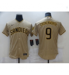 Men Nike San Diego Padres 9 Jake Cronenworth Sand Brown 2021 Road Player Jersey