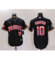 Men San Diego Padres 10 Jurickson Profar Black Mexico Cool Base Stitched Baseball Jersey