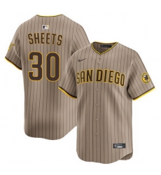 Men San Diego Padres 30 Gavin Sheets Tan 2026 Alternate Limited Stitched Baseball Jersey Men San Diego Padres 30 Gavin Sheets Tan 2026 Alternate Limited Stitched Baseball Jersey