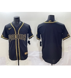 Men San Diego Padres Blank Black Gold Stitched Baseball Jersey Men San Diego Padres Blank Black Gold Stitched Baseball Jersey