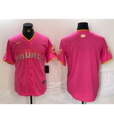 Men San Diego Padres Blank Pink Cool Base Stitched Baseball Jersey