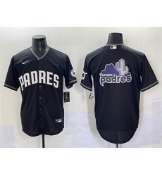 Men San Diego Padres Team Big Logo Black Stitched Baseball Jersey 1 Men San Diego Padres Team Big Logo Black Stitched Baseball Jersey 1