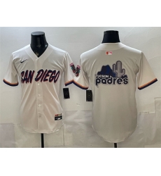 Men San Diego Padres Team Big Logo Cream 2026 City Connect Stadium Stitched Baseball Jersey