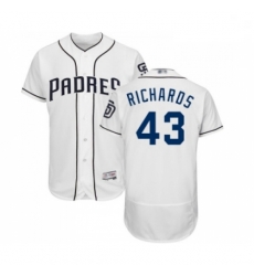 Mens San Diego Padres 43 Garrett Richards White Home Flex Base Authentic Collection Baseball Jersey