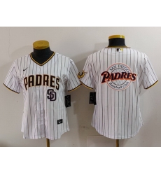 Women San Diego Padres Big Logo Cool Base Stitched Baseball Jersey 1