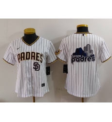 Women San Diego Padres Big Logo Cool Base Stitched Baseball Jersey 6