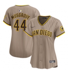 Women San Diego Padres  Joe Musgrove Tan Team  Stitched Baseball Jersey