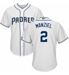 Youth Majestic San Diego Padres 2 Johnny Manziel Replica White Home Cool Base MLB Jersey