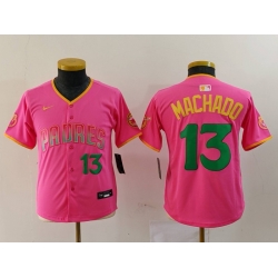 Youth San Diego Padres 3 Jackson Merrill Pink Stitched Baseball Jersey 1